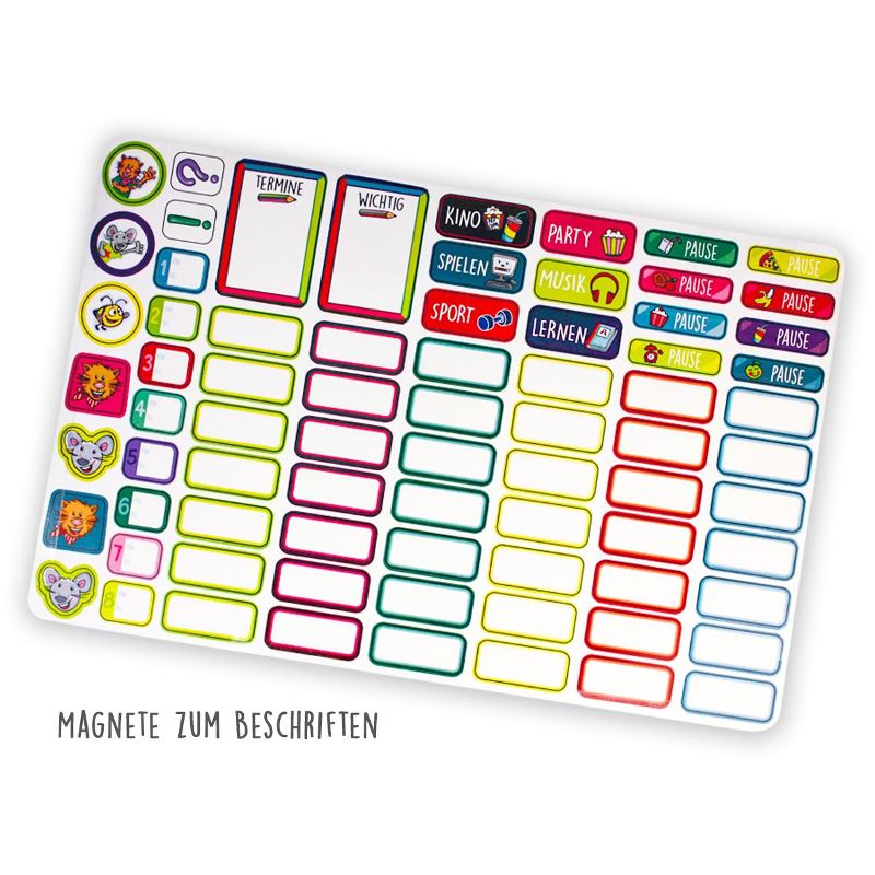 952301_d ABC SPASS Do-It-Yourself Magnet-Stundenplan, 3-fach sortiert