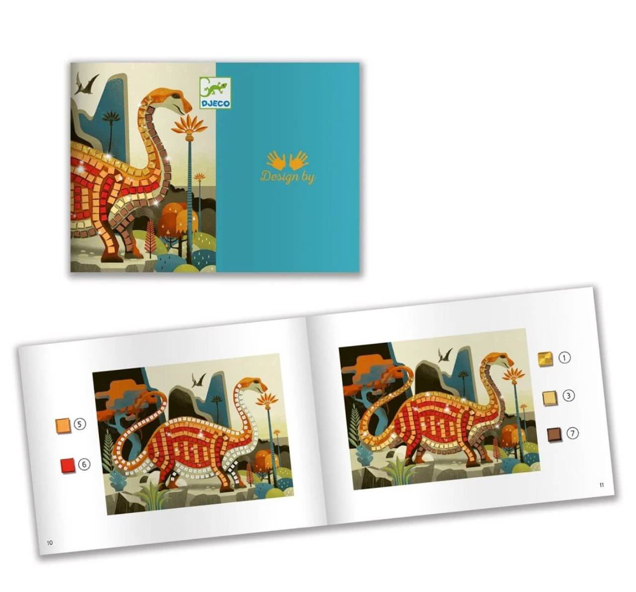 Mosaik: Metallische Dinosaurier