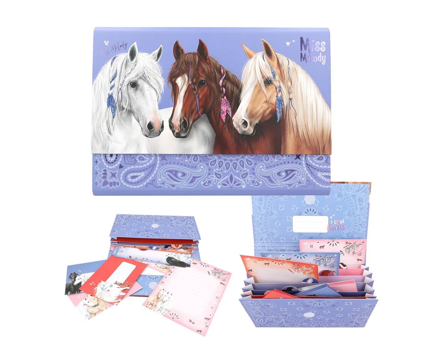 Miss Melody Briefpapier in Fächermappe BANDANA