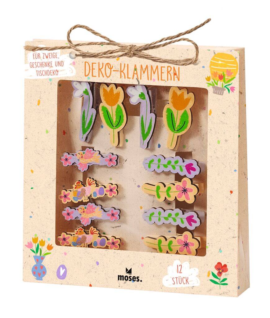 4033477255464-1 Deko-Klammern Frühling 12er Set