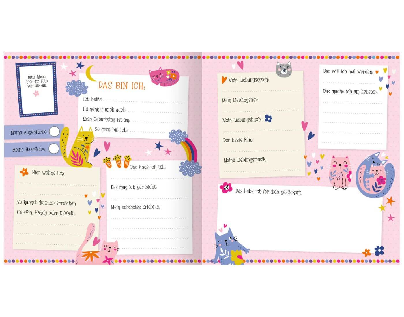 Alle meine Freunde – Katzen | Mit über 300 Stickern
