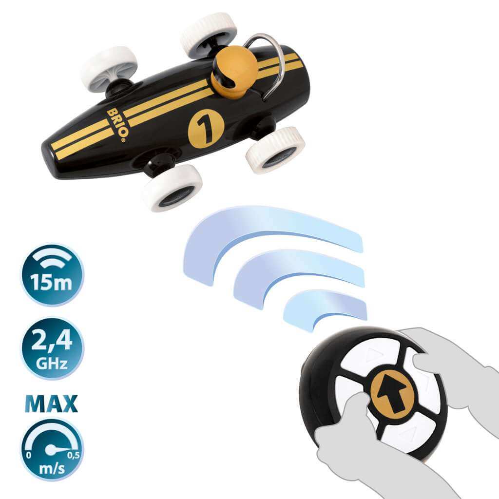RC Rennwagen Schwarz/Gold (Remote Control / ferngesteuert)