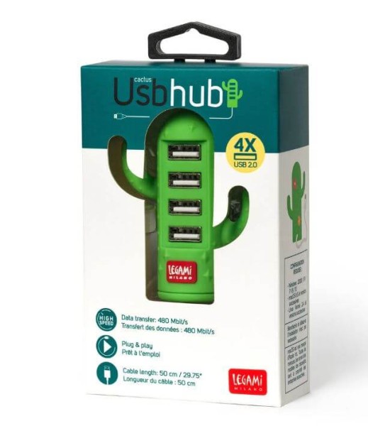USB Hub mit 4 Ports Kaktus