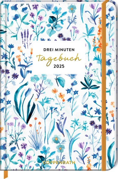 Großer Wochenkalender: 3 Min. Tagebuch 2025 - Blumen weiß (All about blue)