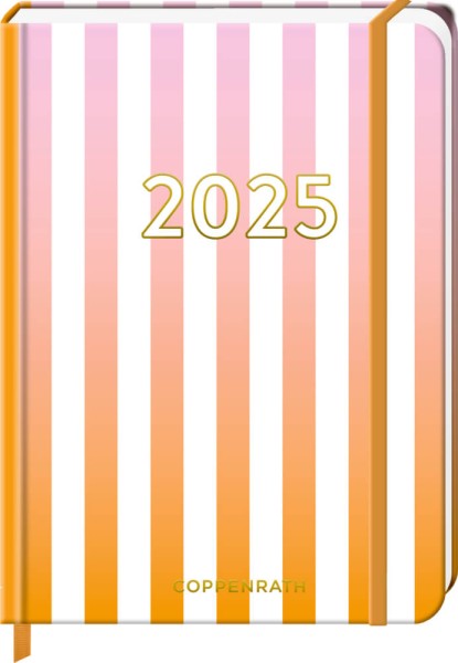 Kleiner Wochenkalender: Mein Jahr 2025 - Streifen rosa (I love)