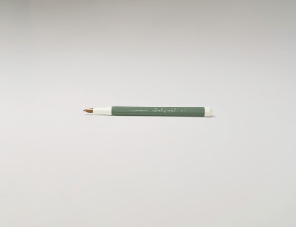 Drehgriffel Nr. 1, Olive - Gelstift mit schwarzer Tinte