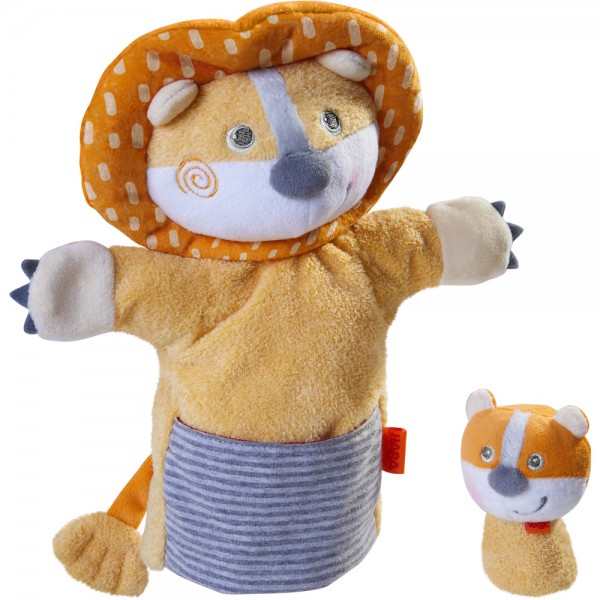 Handpuppe Löwe mit Baby