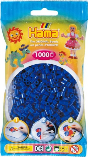 Hama® Bügelperlen Midi - Blau 1000 Perlen