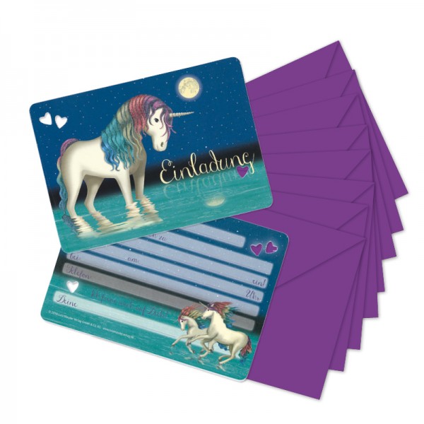 Lunabell Einladungs-Set Glitzer-Stanzkarte - TapirElla