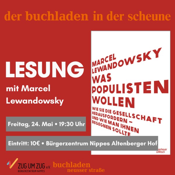 Eintritt Lesung mit Marcel Lewandowsky: Was Populisten wollen