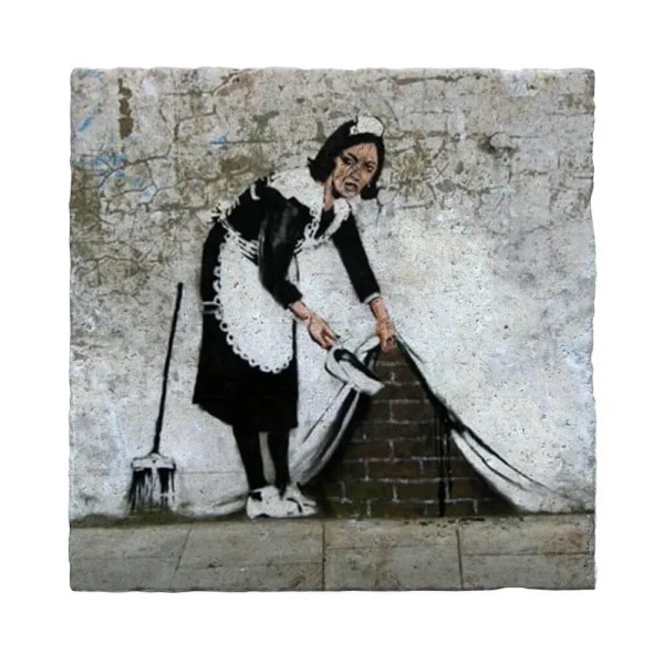 Fliese Banksy - Hausmädchen