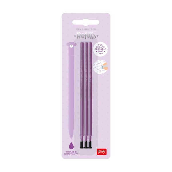 Ersatzminen für löschbaren Gelstift (3x violett)