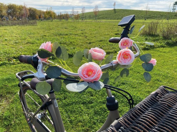 Fahrrad-Solarlichterkette Blumen