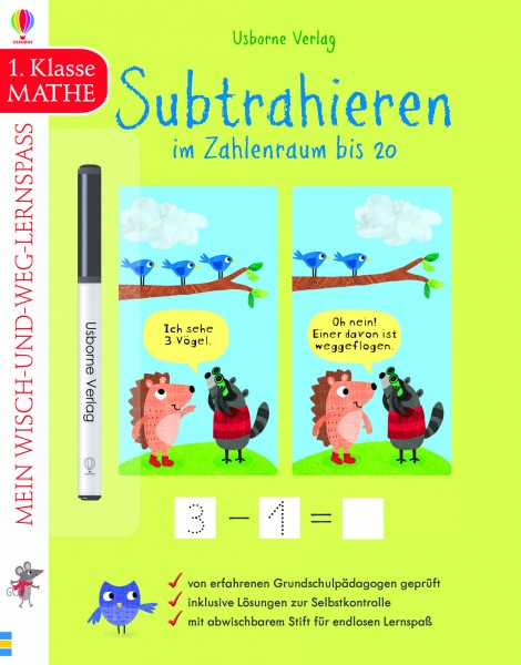 Mein Wisch-und-weg-Lernspaß: Subtrahieren im Zahlenraum bis 20 (1. Klasse)