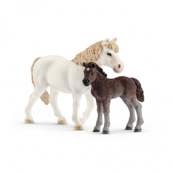 Schleich Farm World Pony Stute und Fohlen 42423