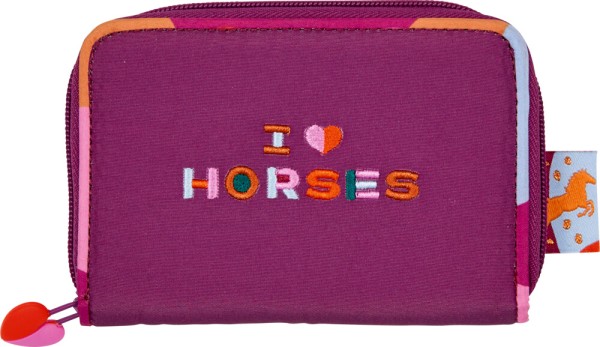 Portmonee - I LOVE HORSES (fuchsia)
