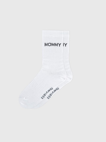 Socken MOMMY - weiß (Größe 39-42)