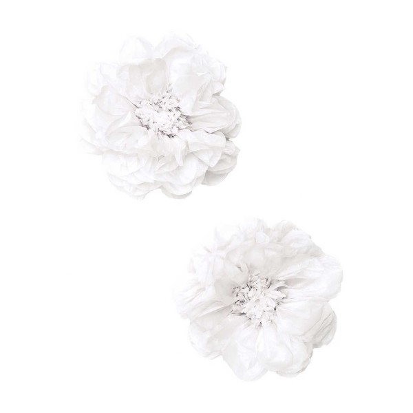 Seidenpapierblumen weiß (25 cm)