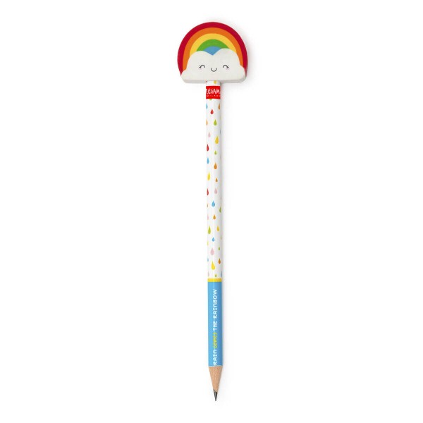 Bleistift mit Radiergummi - Rainbow