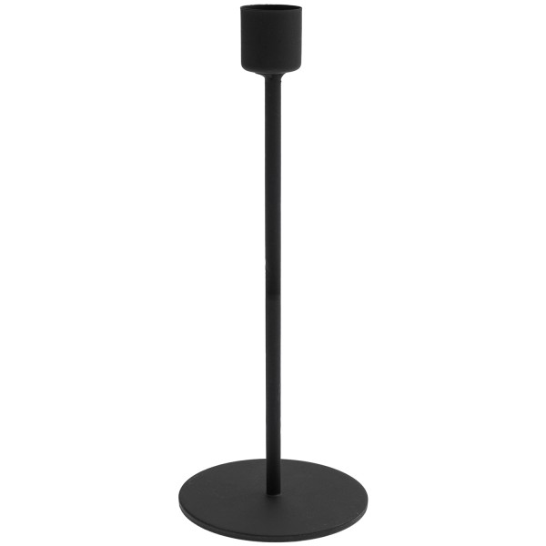 Metall Stiel-Kerzenhalter, schwarz, 20,5cm