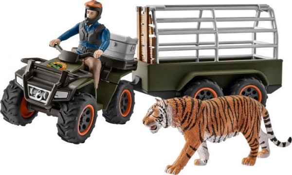 Schleich Wild Life 42351 Quad mit Anhänger und Ranger