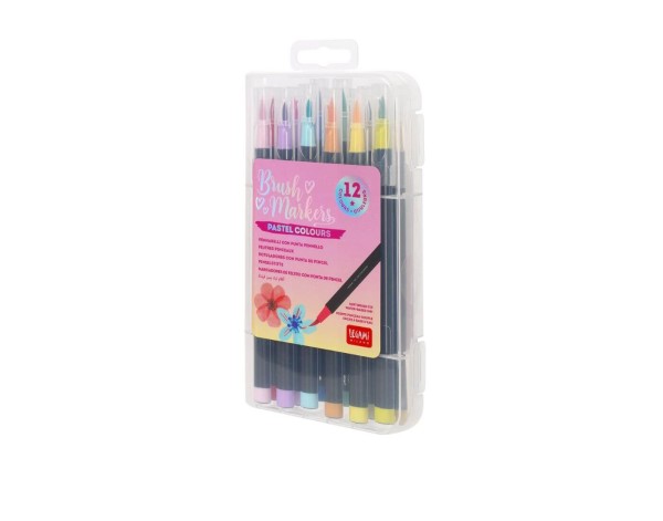 Set mit 12 Pinselstiften - Brush Markers - Pastell
