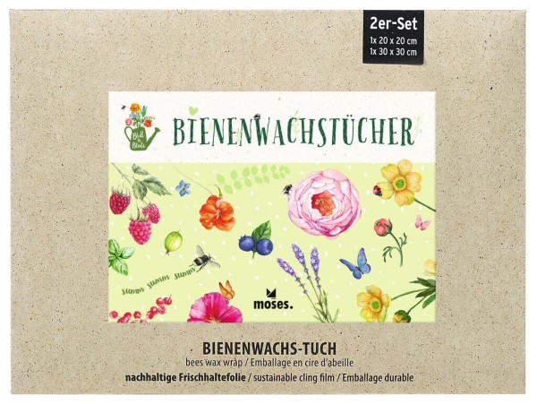 Blatt & Blüte Bienenwachstücher 2er Set