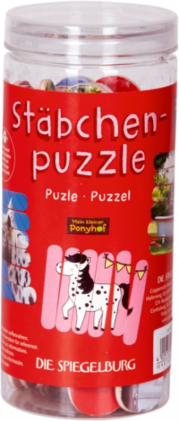 Stäbchen-Puzzle Dotti Mein kleiner Ponyhof (3x6 Teile)
