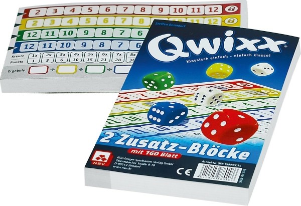 Qwixx - Zusatzblöcke 2er Pack