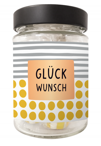 Bonbons im Glas 80g Glückwunsch