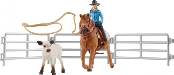 schleich® Farm World 42577 Team Roping mit Cowgirl