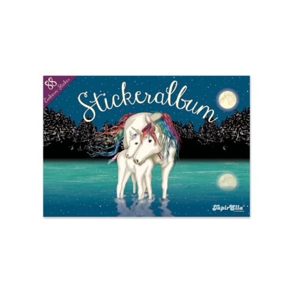 TapirElla Glitzer-Stickeralbum Einhorn, Lunabelle