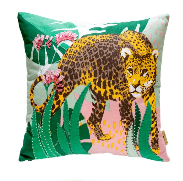 Kissen Leopard "I love my Jungle" (ca.45x45 cm) Garden