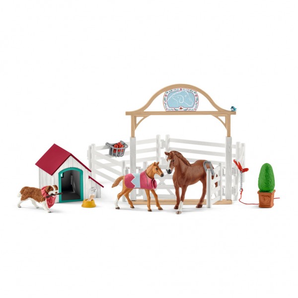 Schleich Horse Club 42458 Hannahs Gastpferde mit Hündin Ruby