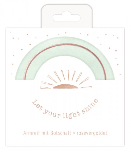 Armreif - Let your light shine (rosévergoldet)