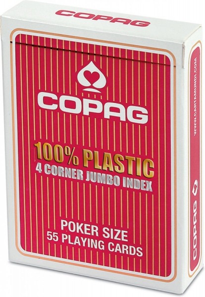 COPAG® 100% Plastik Poker Jumbo Index rot