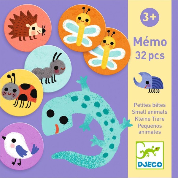 Lernspiel: Memo - Kleine Tiere