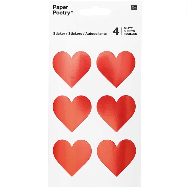 Sticker Herzen rot