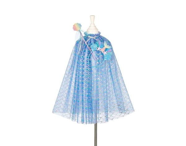 Marlya Meerjungfrau Cape + Tiara + Zauberstab Set, 3-4 Jahre