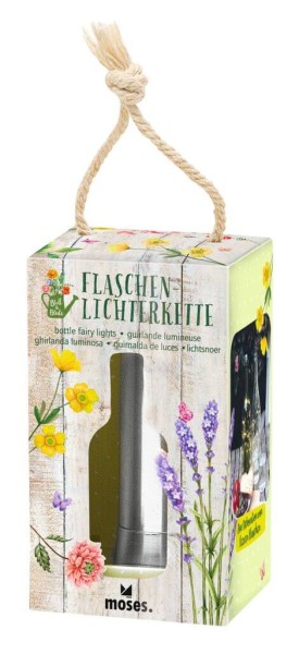 Blatt & Blüte Flaschenlicht (versch. Farben)