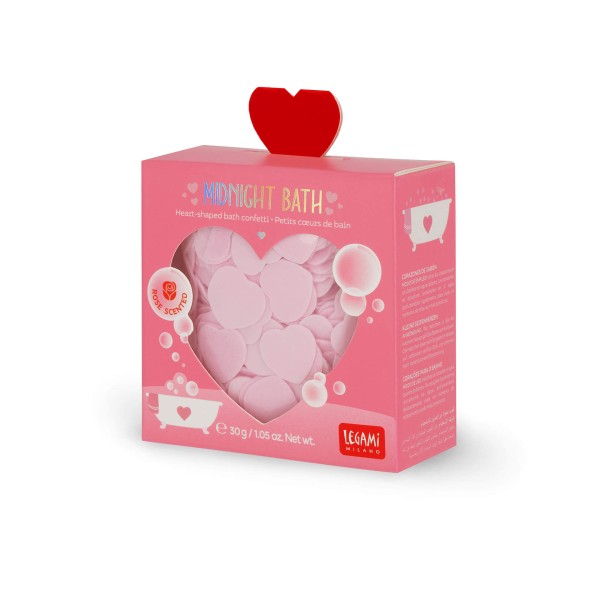 Herzförmige Seifenkonfetti für die Badewanne