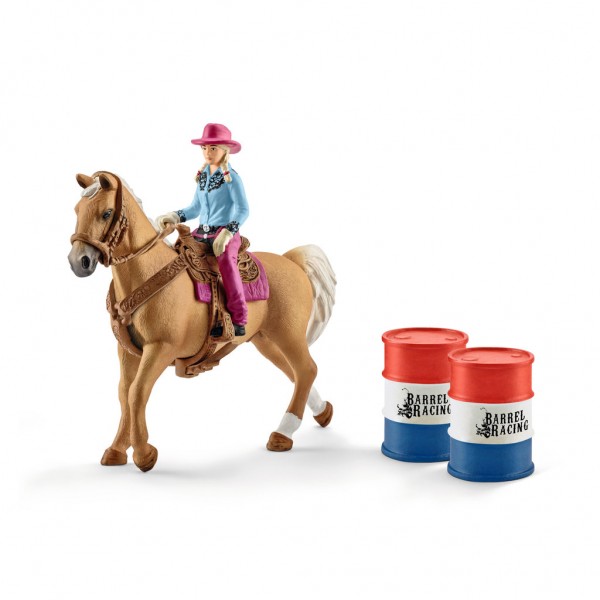 Schleich Farm World 41417 Barrel racing mit Cowgirl