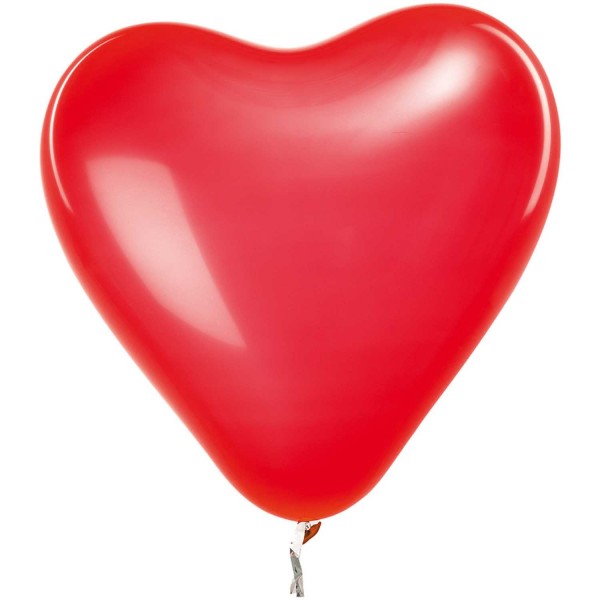Luftballon Herz rot (12 Stück)