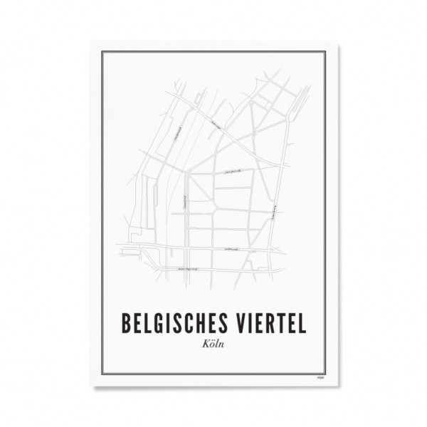 Poster KÖLN - BELGISCHES VIERTEL 30 x 40 cm