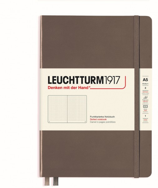 Notizbuch Medium (A5), Hardcover, 251 nummerierte Seiten, Warm Earth, Dotted