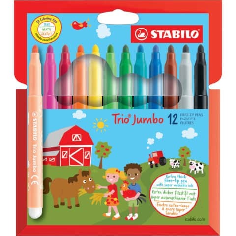 Faserschreiber 12ST Trio Jumbo STABILO®