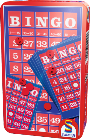 Bingo, Bring-Mich-Mit-Spiel in Metalldose