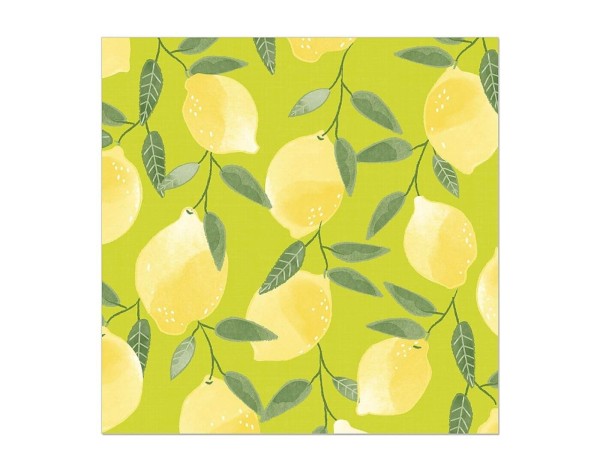 Serviette 33x33 - Zitronen/lime