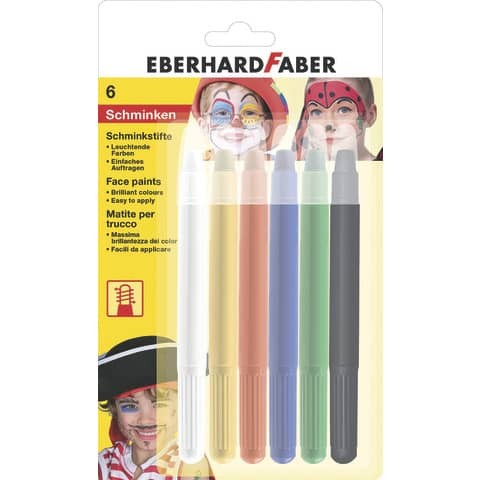 Schminkstift drehbar 6St sortiert EBERHARD FABER