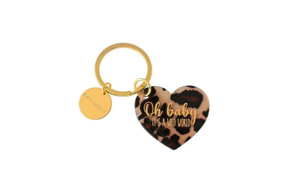 Key Club by GC, Schlüsselanhänger Herz, Oh baby it's a wild world, leo